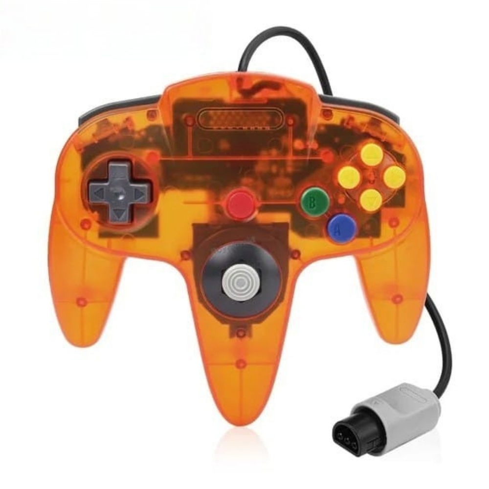 N64 Transparent Orange Controller Nintendo 64 🔥 Classic N64 Joystick Video Game
